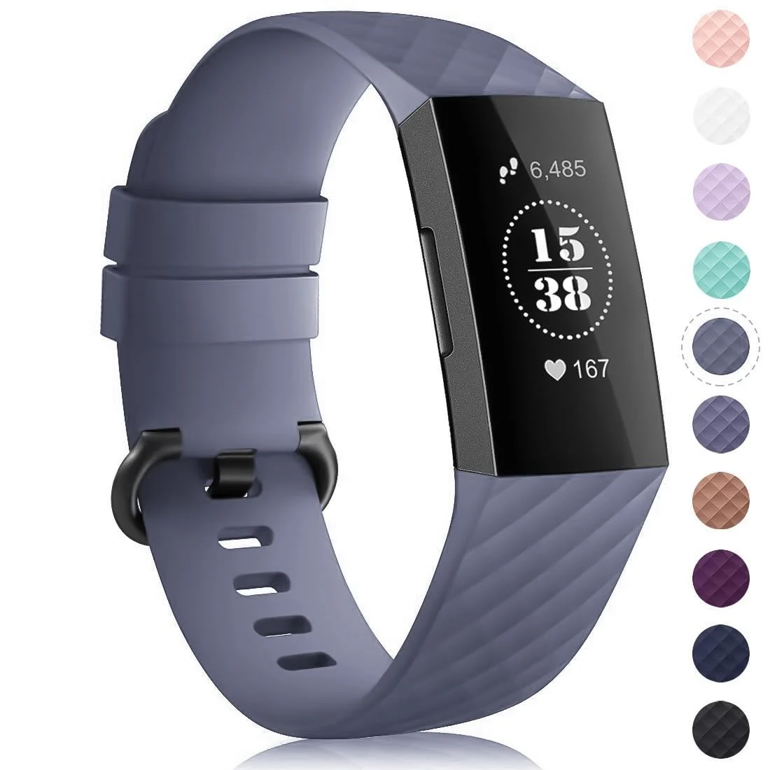 DL3 Mobilak Waterproof Bands for Fitbit Charge 4 / Fitbit Charge 3 / Charge3 SE, Replacement Wristbands for Women Men - Lavender