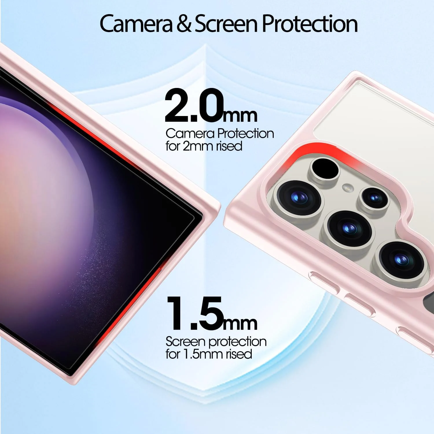 DL3 Mobilak Magnetic Case for Samsung Galaxy S24 Ultra [Compatible with MagSafe] [Shockproof Military Grade], Transparent Back Slim Bumper Cover Phone Case Samsung S24 Ultra - Pink