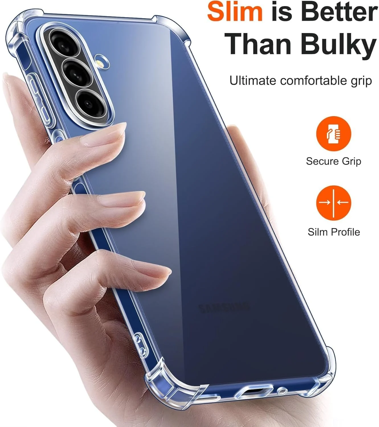 DL3 Mobilak Clear TPU Protective Case for Samsung Galaxy A17 with Camera Protection and Shockproof Design - Clear