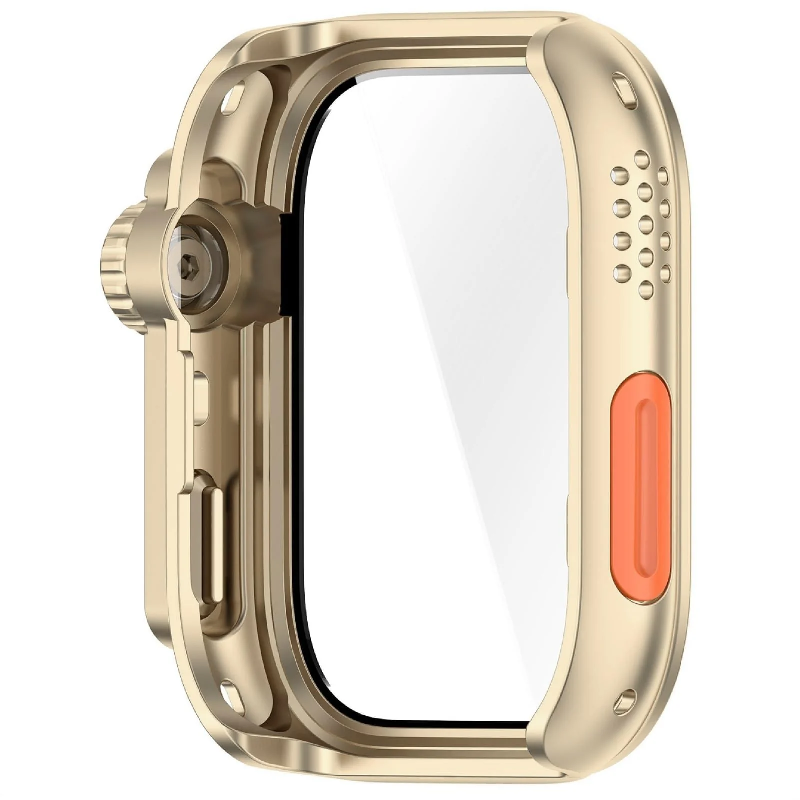 DL3 Mobilak for Huawei Watch Fit 4 Pro 2025 Case Screen Protector, [Looks Like iWatch Ultra Case] Built-in Tempered Glass Screen Unique Design Case Cover for Huawei Watch Fit4 Pro - Gold