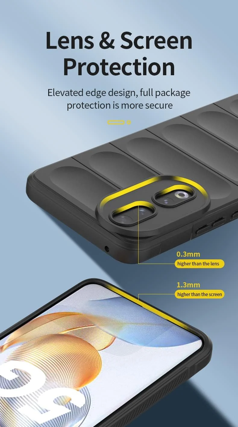 DL3 Mobilak Soft Silicone Protective Case for Honor 90 with Camera Protection and Shockproof Design - Gray