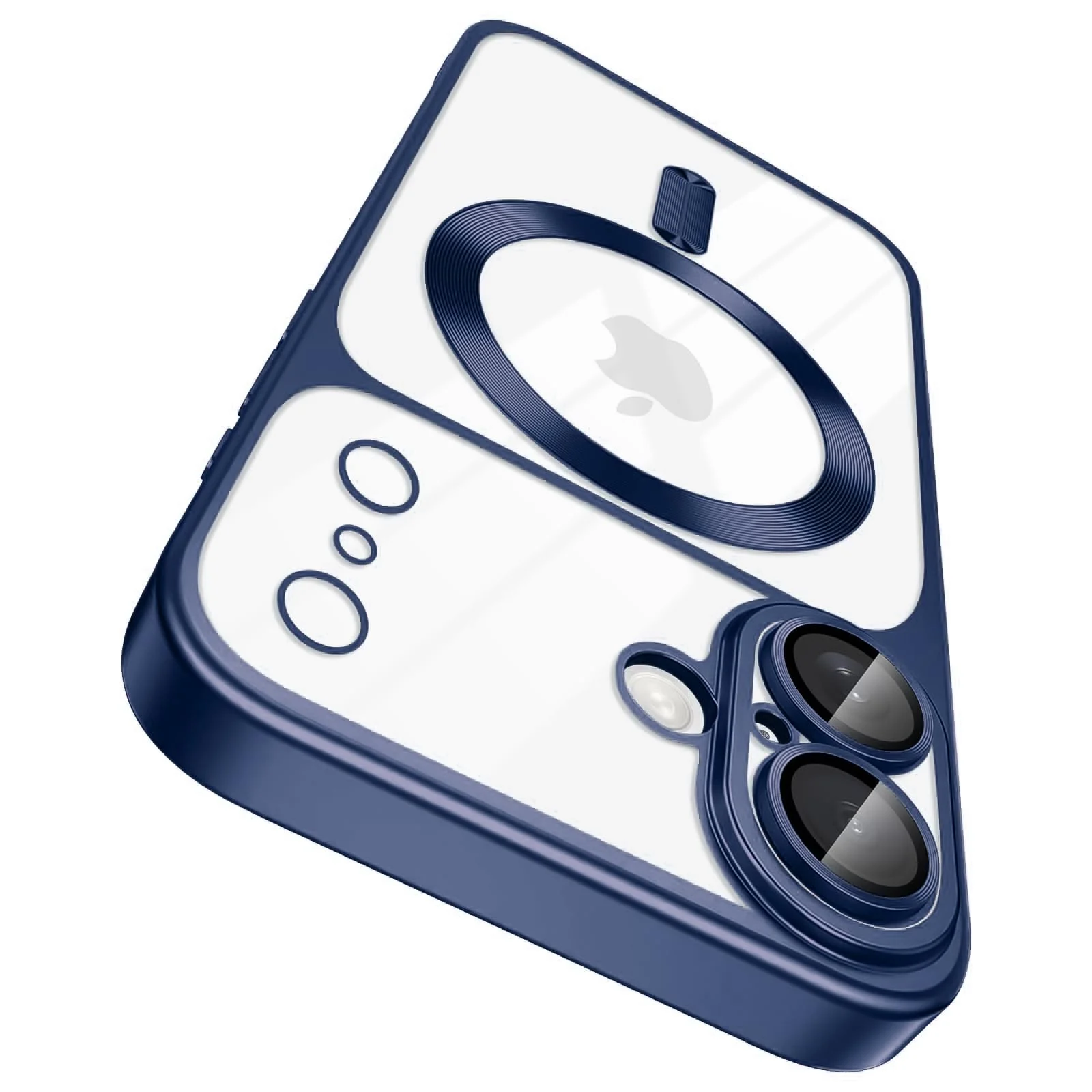 DL3 Mobilak Clear MagSafe-Compatible Magnetic Case for iPhone 17 with Camera Protection and Magnetic Car-Mount Support - Blue Matte