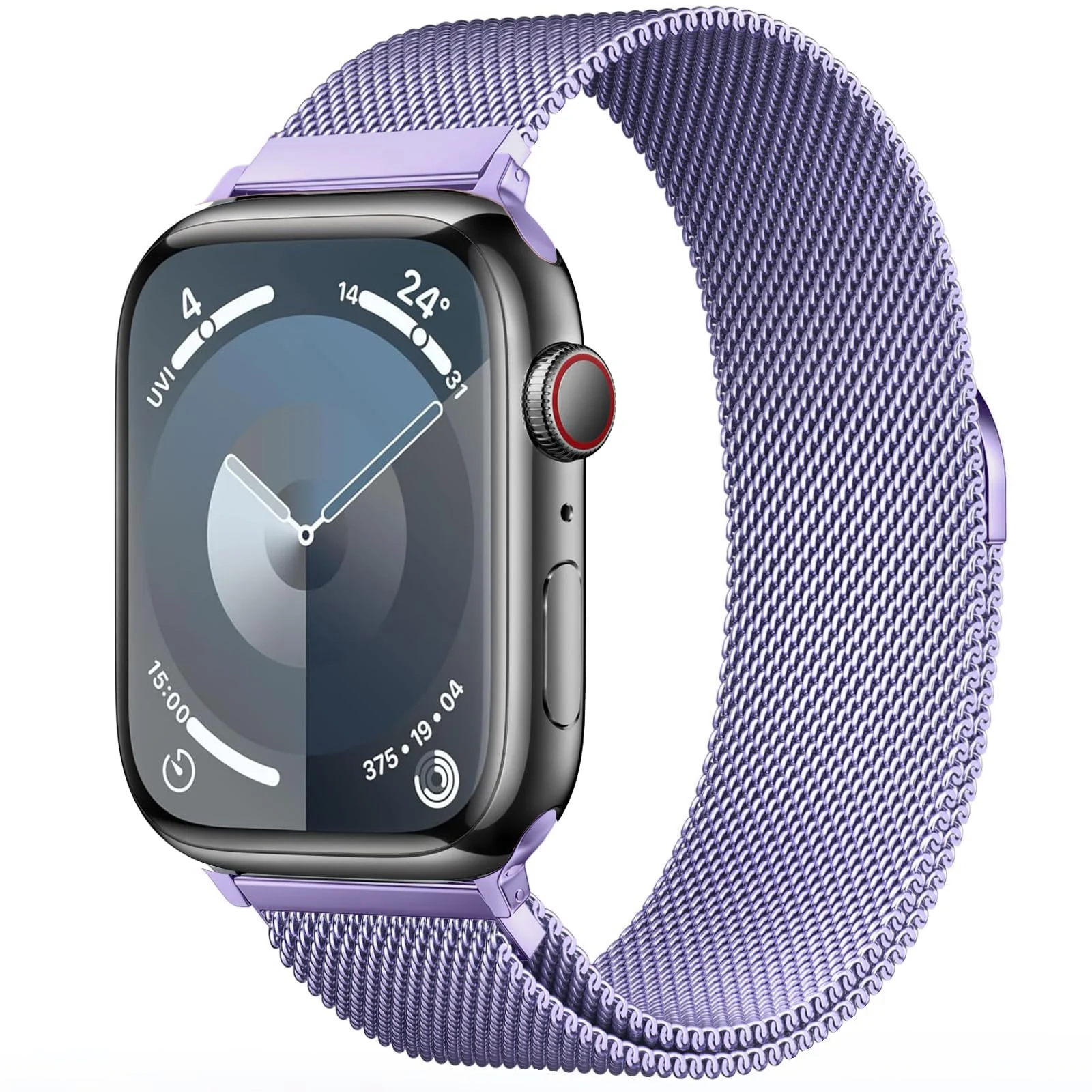 DL3 MOBILAK Milanese Loop Compatible With Apple Watch Ultra 3 2 1 49mm 46mm 45mm 44mm 42mm, Stainless Steel Mesh Band Magnetic Clasp, Adjustable Metal Strap for iWatch Series 11/10/9/8/7/6/5/4/SE - A.Lavender