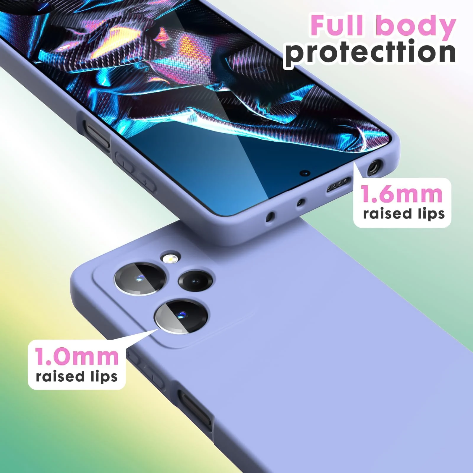 DL3 Mobilak Silicone Protective Case for POCO X5 Pro 5G, Shock-absorbing protection, Scratch-resistant surface, Soft microfiber lining - Baby Blue