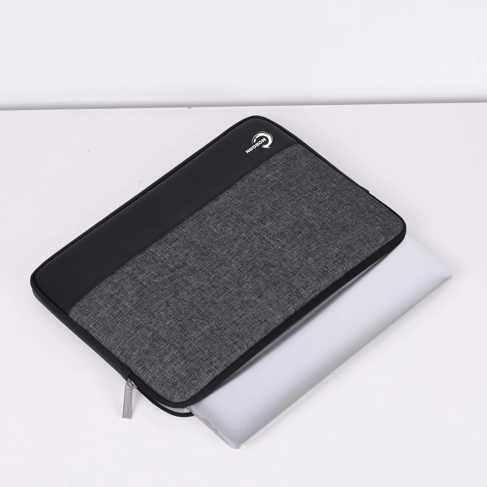 Mobigon Laptop Sleeve 15.6 Inch, Shockproof Protective Traveling Computer Case, Water Resistant Portable Laptop Carrying Bag Compatible for Lenovo, HP, Dell, Asus, MacBook, Notebook, Black - Gray