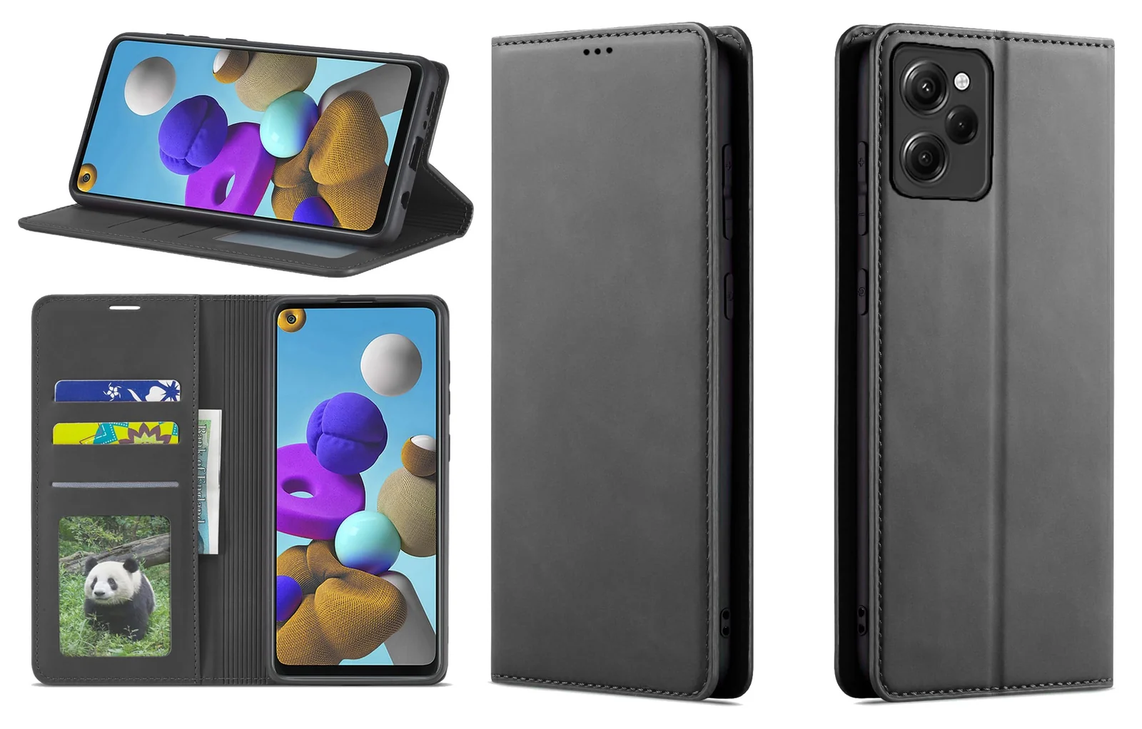 Dl3 Mobilak Premium PU Leather Flip Folio Case for Xiaomi Redmi Note 12 Pro 5G Case/Poco X5 Pro 5G, Magnetic Closure Protective Case Kickstand Card Cash Slot Shockproof Durable Wallet (Blue)