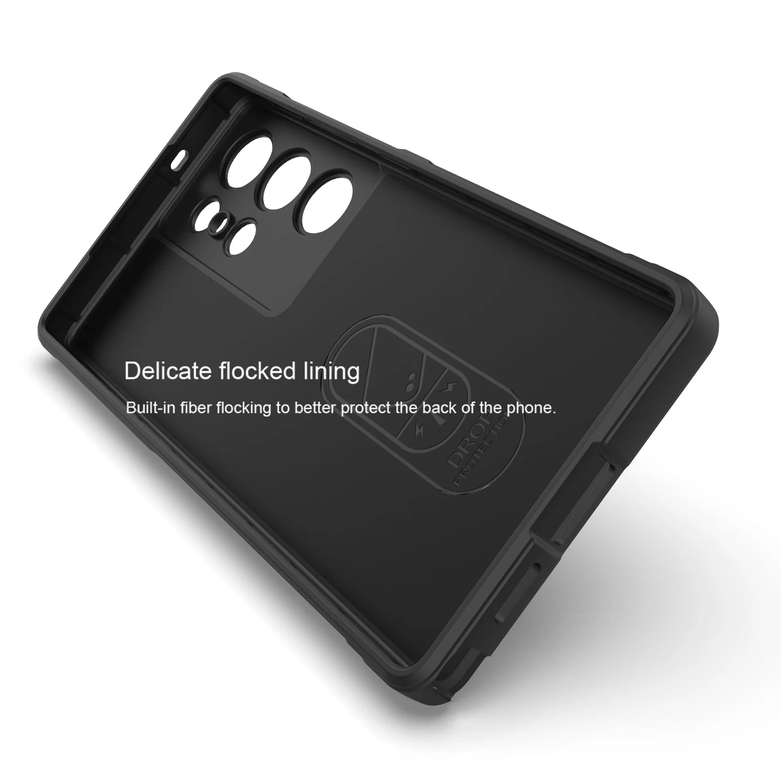 DL3 Mobilak Flexible Silicone and TPU Protective Case with Camera Protection for Samsung Galaxy S25 Ultra - Black