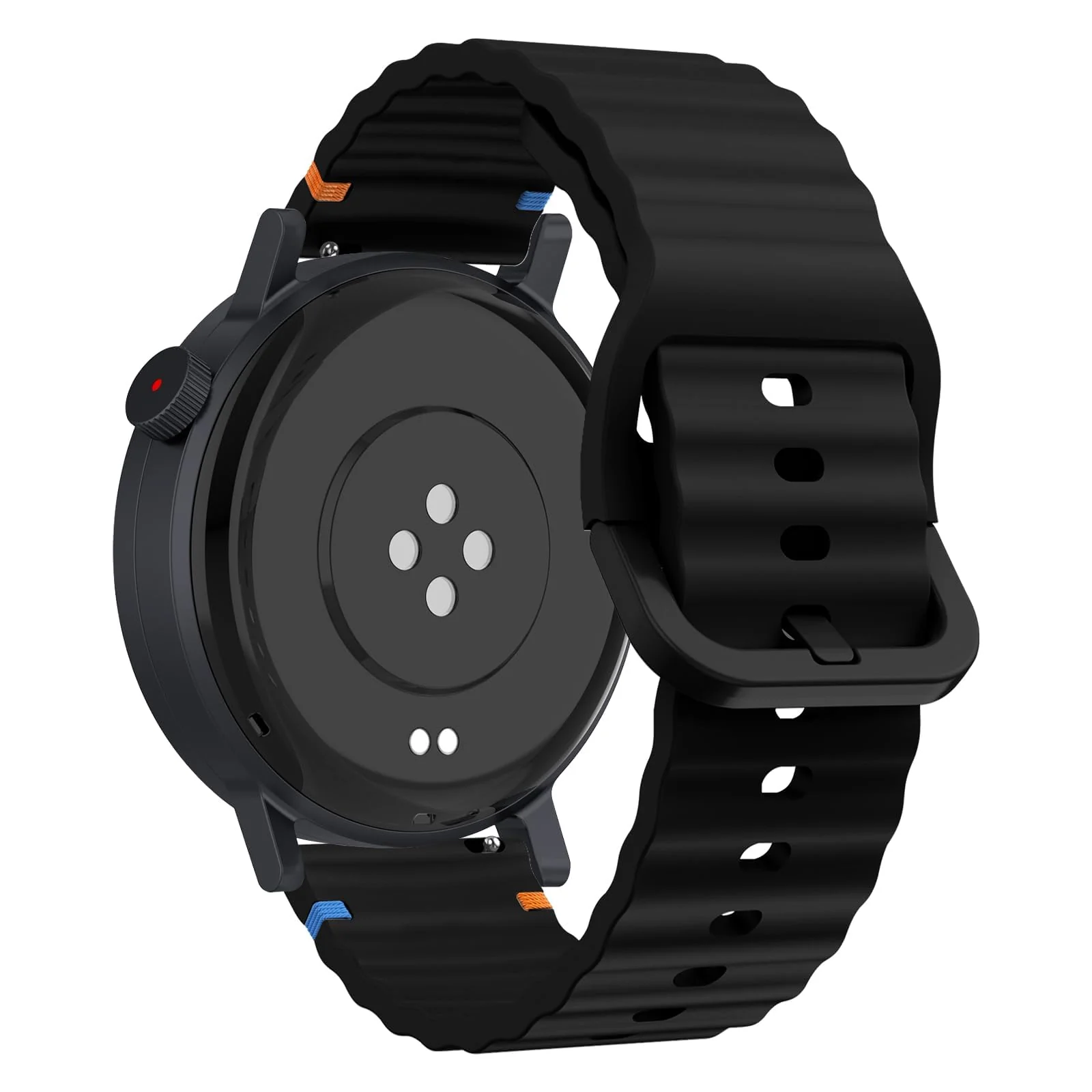 DL3 Mobilak 18m Strap for Huawei Watch GT 6 41mm/GT 5 Pro 42 mm/GT5 41mm/GT4 41 mm/Huawei Watch 5 42mm, 18 mm Silicone Sport Armband Replacement Bracelet for Venu 2S/3S/Vivomove 3S/4S - Black