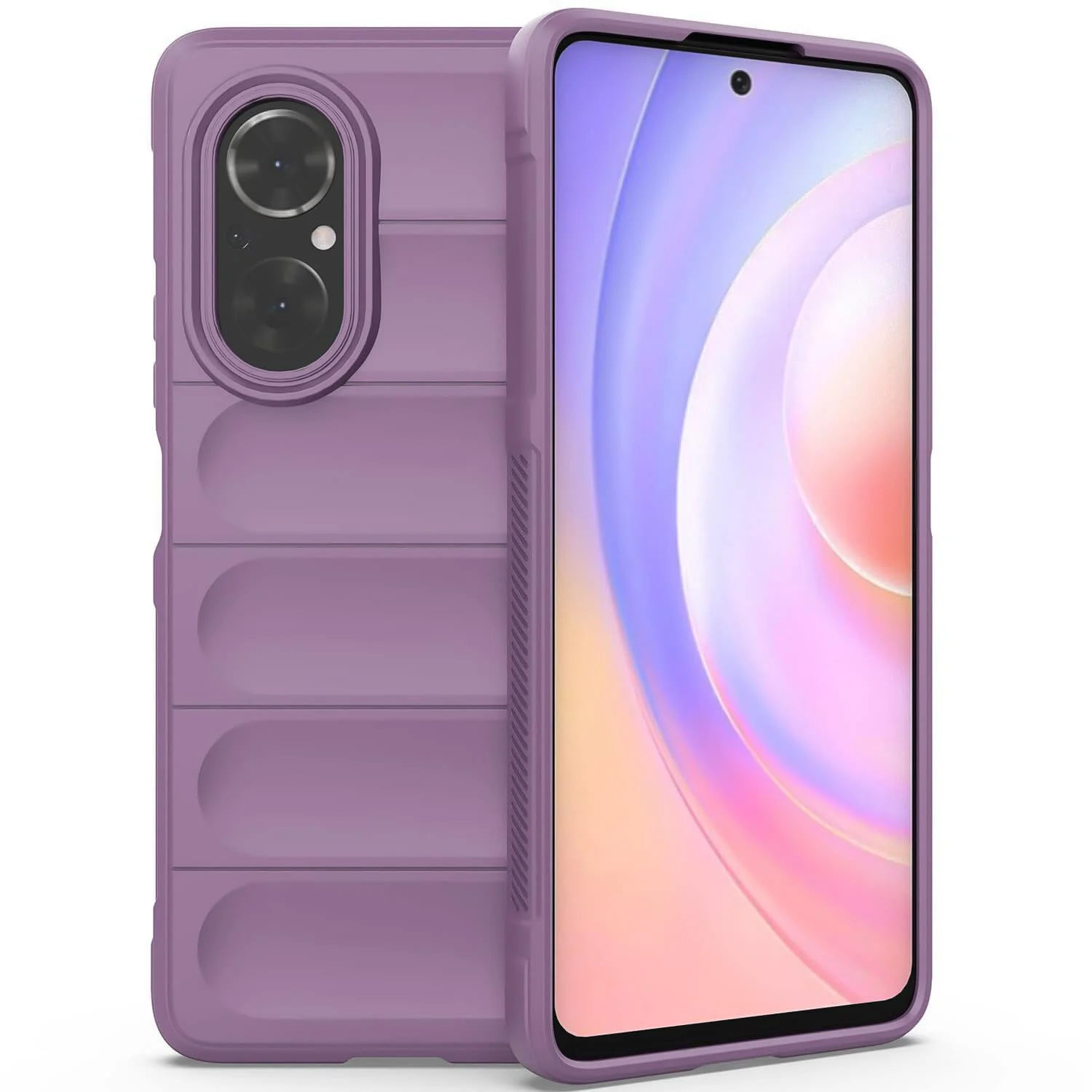 DL3 Mobilak Flexible Silicone and TPU Protective Case with Camera Protection for Huawei Nova 9 SE / Honor 50 SE - Purple