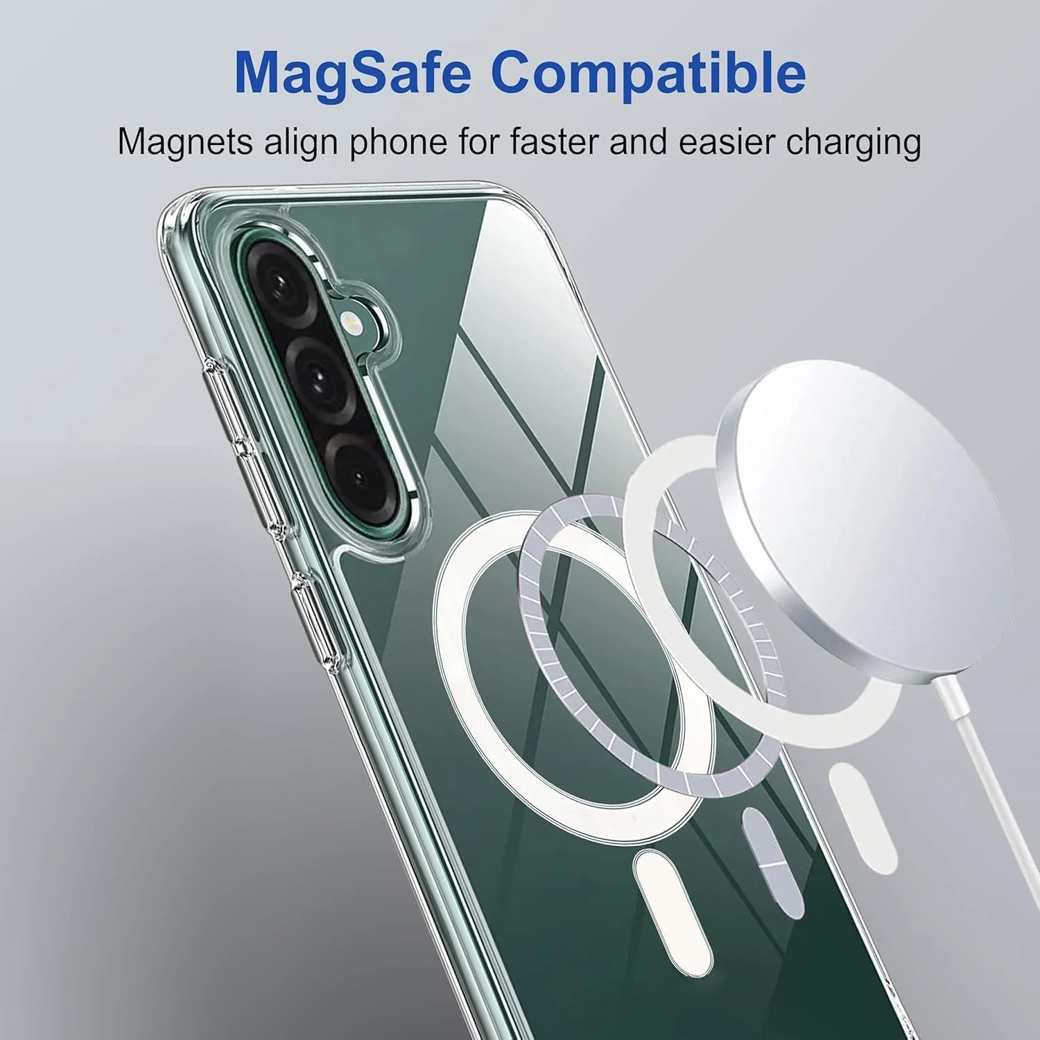 DL3 MOBILAK for Samsung Galaxy A36 5G & Samsung Galaxy A56 5G Case Clear [Compatible with MagSafe] Slim Magnetic Clear Bumper Case