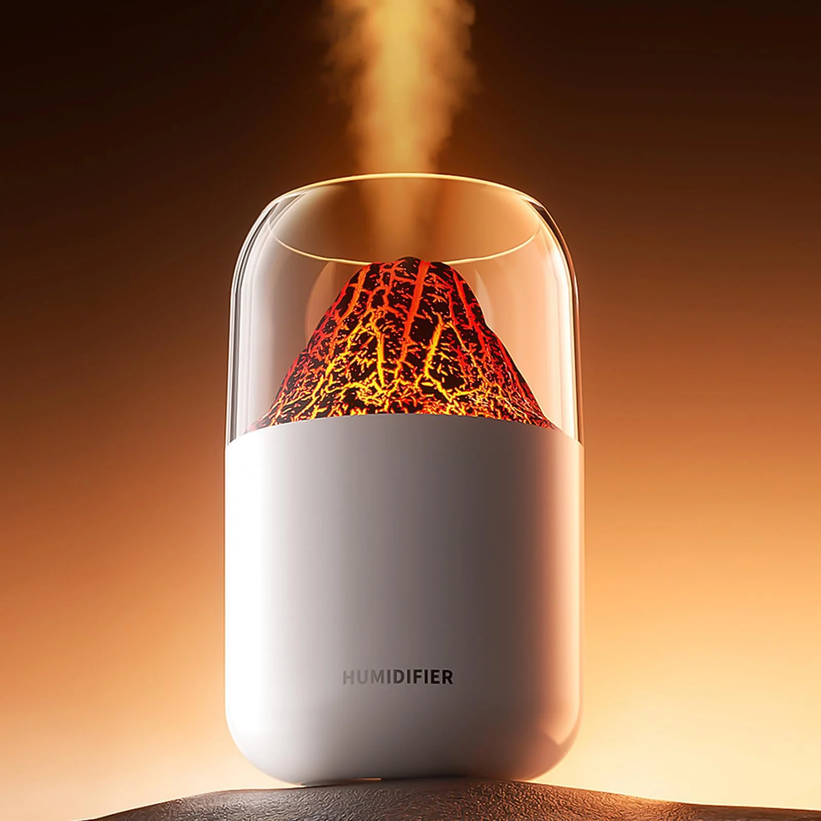 MOBIGON Volcano Mist 300 ml Aroma Diffuser and Humidifier, White