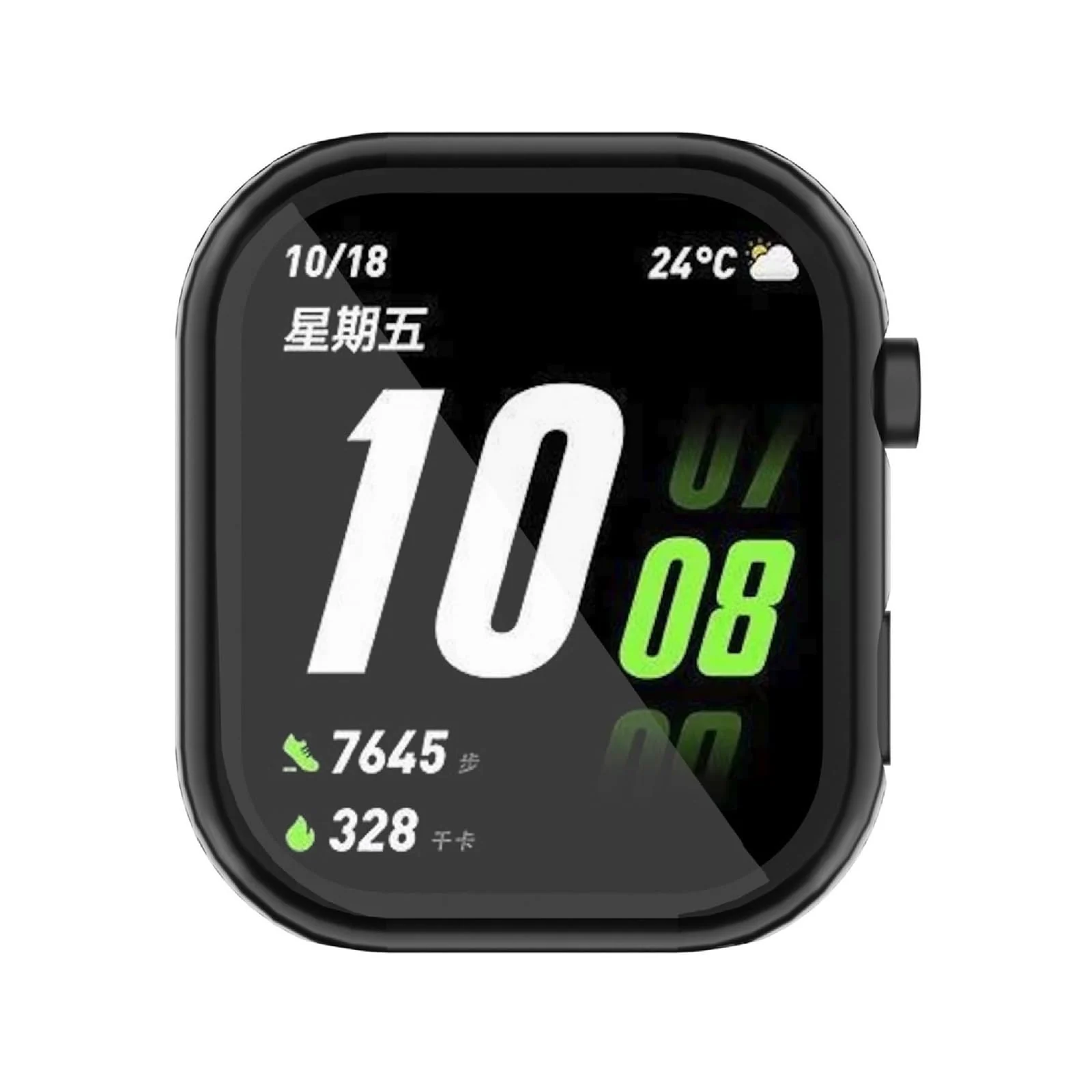 DL3 Mobilak Case Compatible with HONOR Choice Watch 2i Case All-Around with Built-in Screen Protector Watch Soft TPU Shockproof Cover Slim Guard Thin Bumper Shell Protector - Black