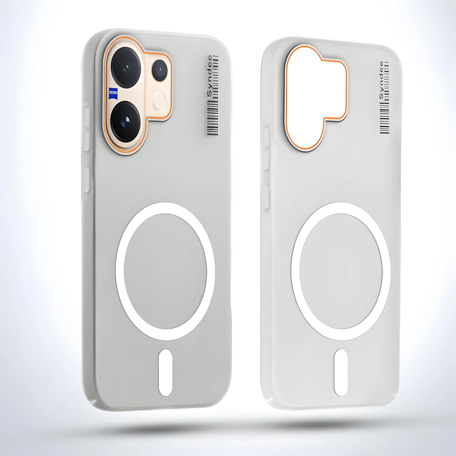 DL3 Mobilak Case Back Cover for Vivo V60 5G, Sleek Frosted Translucent Back Only Compatible with Wireless Magnetic Accessories | Anti-Scratch Shockproof Phone Case - Clear