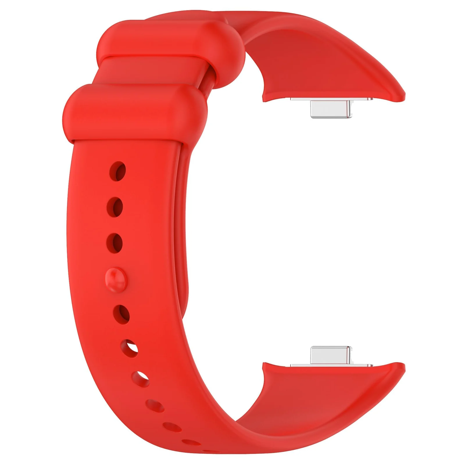 DL3 Mobilak Sport Strap Compatible with Xiaomi Redmi Watch 4/ Xiaomi Band 8 pro, Soft Silicone Sports Wristband for Men Women, Double Ring Adjustable Replacement - Red
