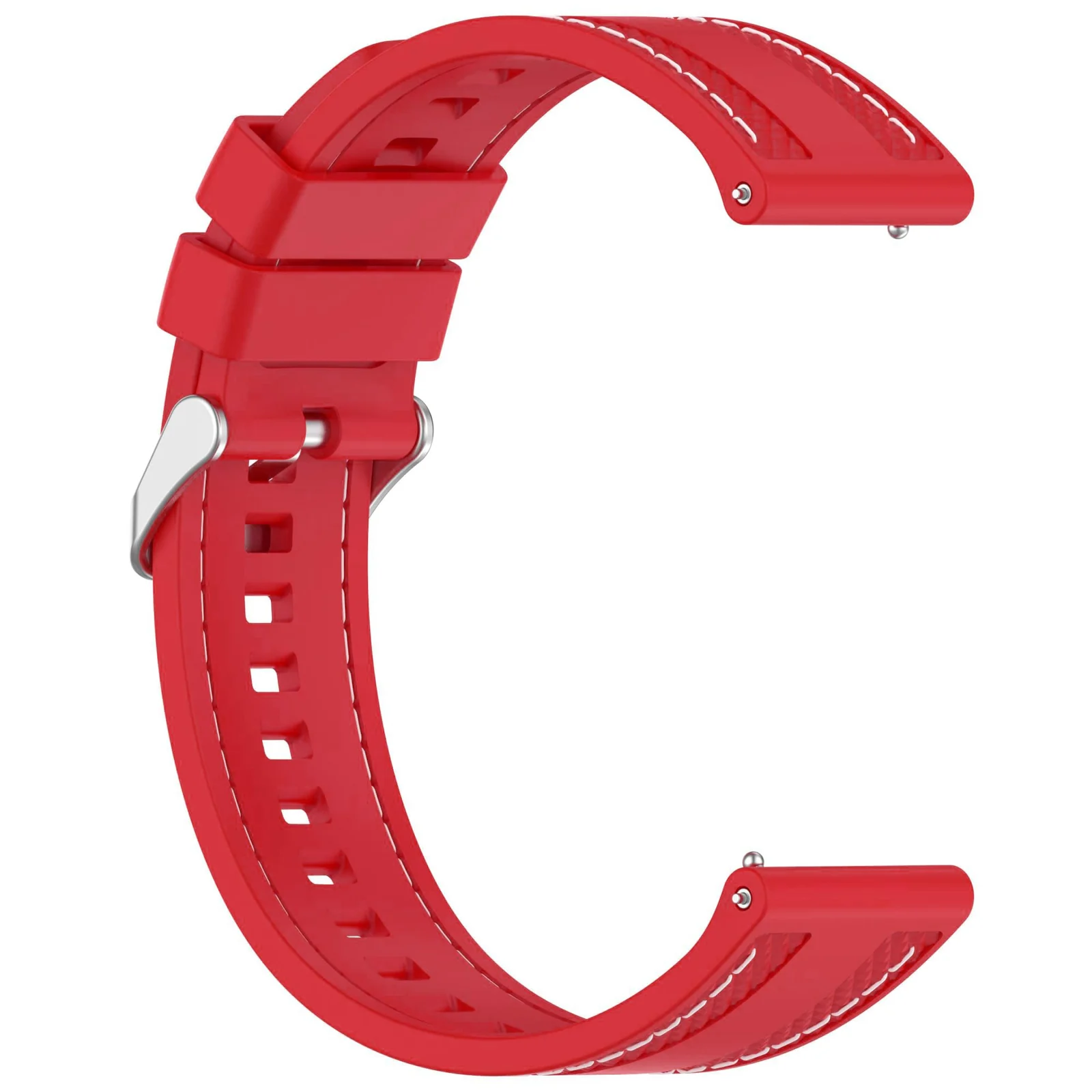 DL3 Mobilak 22mm Rubber Strap Compatible with Huawei Watch GT 6 46mm/GT 6 Pro/GT5 46mm/GT 5 Pro/GT4 46mm/GT 3 Pro, Soft Durable Bracelet Nylon Silicone Replacement Band for Huawei Watch 4 Pro/Watch 3 - Red