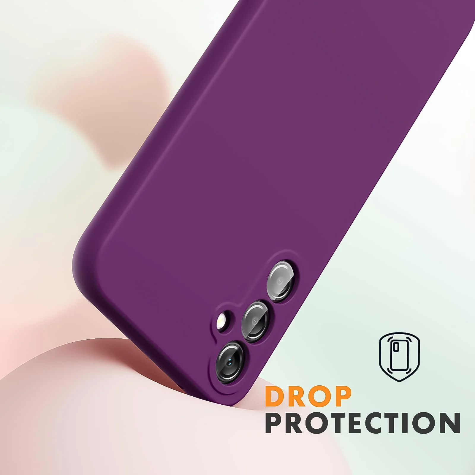 DL3 Mobilak Silicone Protective Case for Samsung Galaxy A04s / A13 4G / A13 5G, Shock-absorbing protection, Scratch-resistant surface, Soft microfiber lining - Violet