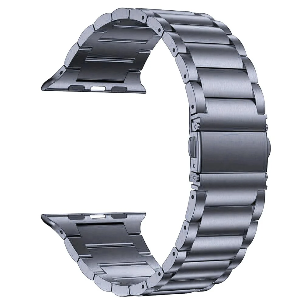 DL3 Mobilak Band For Apple Watch Ultra Band 49mm 45mm 44mm 42mm 41mm 40mm 38mm, Metal Stainless Steel Strap for Apple Watch Series 8 Ultra 7 6 5 4 3 2 1 Se (42MM/44MM/45MM/49MM) - Grey