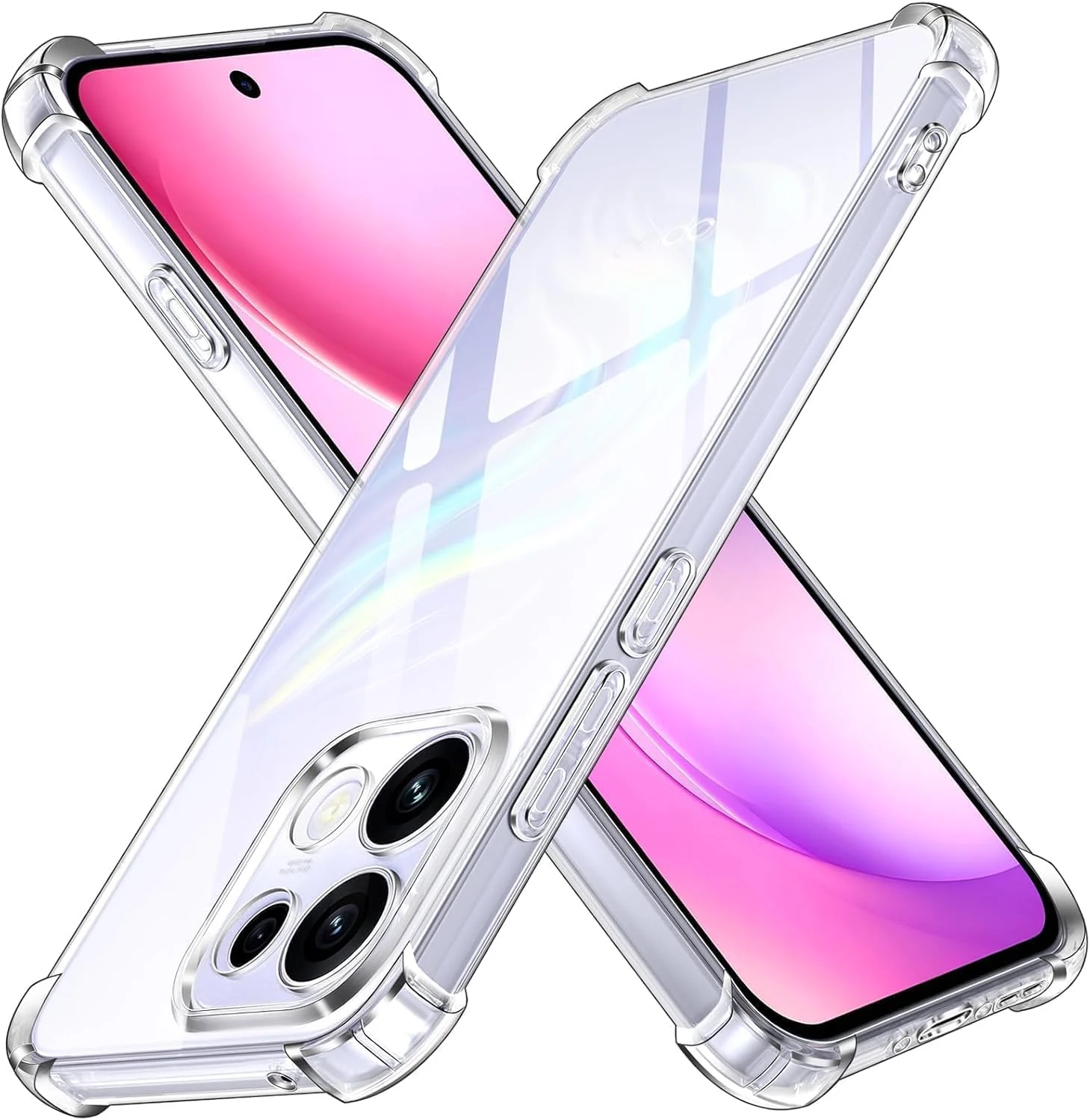 DL3 MOBILAK Clear Soft TPU Phone Case for OPPO Reno 16 Pro 5G - Clear