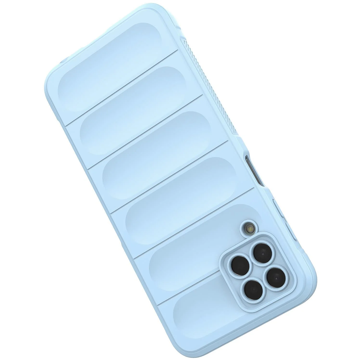 DL3 Mobilak Flexible Silicone and TPU Protective Case with Camera Protection for Samsung Galaxy M33 5G - Baby Blue
