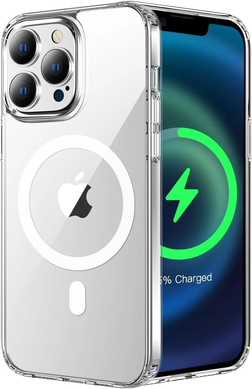 DL3 Mobilak for iPhone 12 / iPhone 12 Pro 6.1 Case [Compatible with MagSafe] [Strong Magnet] [Non-Yellowing] Magnetic Slim Thin Bumper Phone Cover, Lightweight, and Durable - Clear