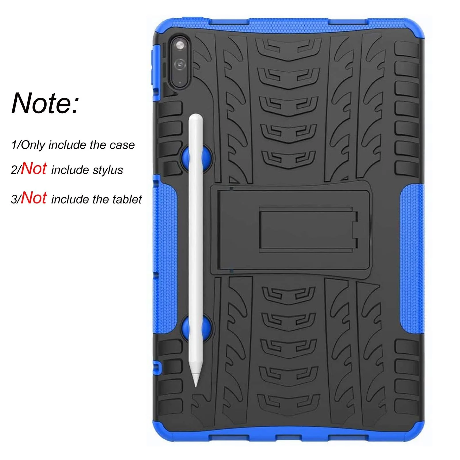 DL3 Mobilak Case For Huawei Matepad 10.4 Inch 2022/2020 tablet, Hybrid Rugged Armor Heavy Duty 2 in 1 TPU + PC Combo Dual Layer Shockproof Case with Kickstand - Blue