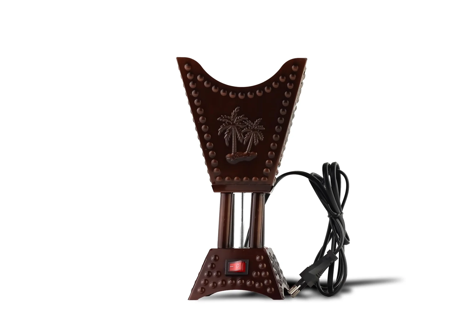 Mobigon Arabian Electric Incense Burners metal Vintage Arabic Burner, Middle Eastern Incense Holder- Electric Incense Burner Bakhoor Suitable For Arabian Oud, Home, Hotel Decor - W. Dark Brown