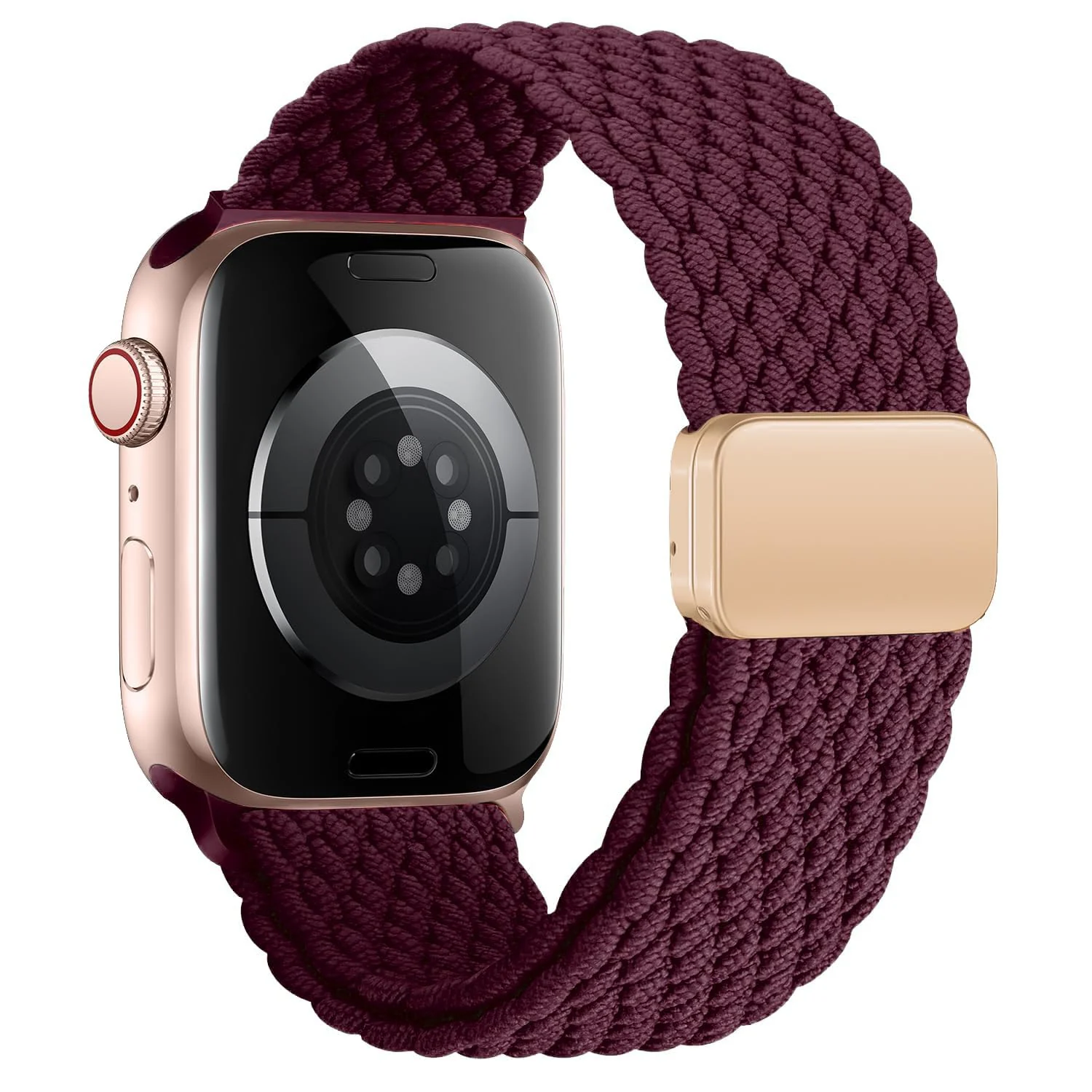 DL3 Mobilak Sport Solo Loop Compatible with Apple Watch Band 42mm 44mm 45mm 46mm 49mm for Women Men, Magnetic Strap Stretchy Braided Wristband for iWatch Series 11 10 9 8 7 6 5 4 3 Ultra 3 2 1 SE SE2 - Black