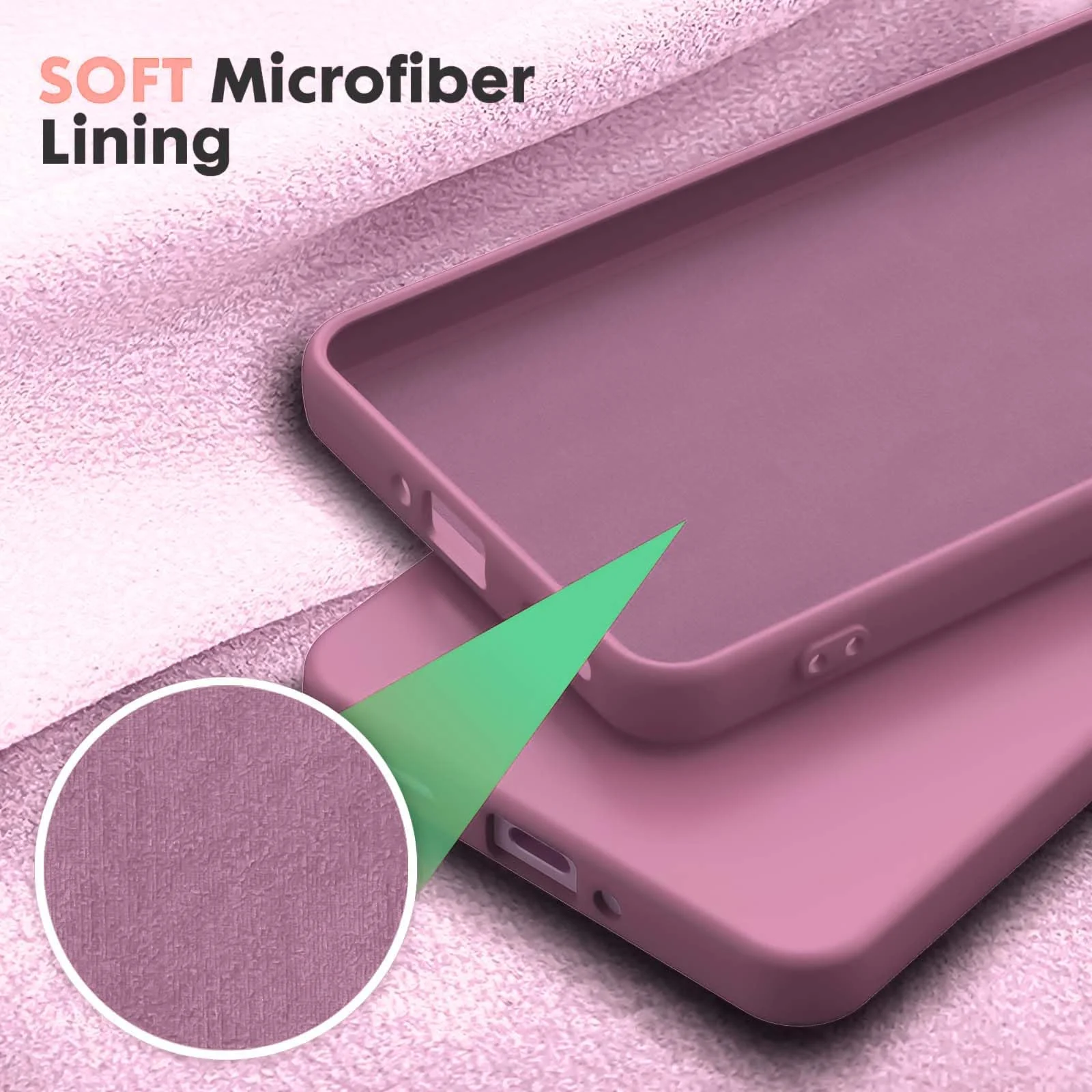 DL3 Mobilak Liquid Silicone Protective Case for OPPO Reno11 F 5G with Camera Protection and Microfiber Lining - Pink