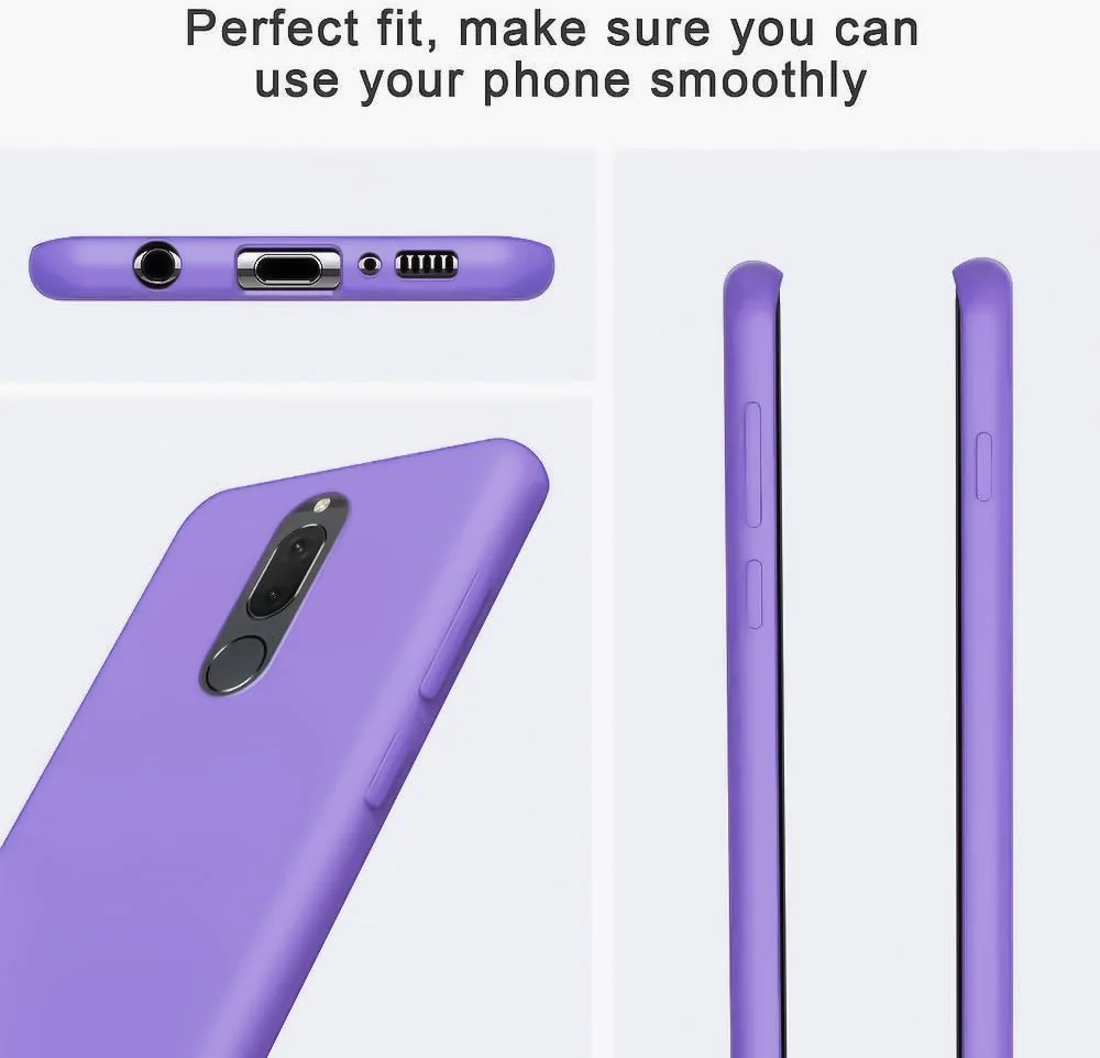 DL3 Mobilak Huawei Mate 10 Lite Case, Soft Flexible Silicone Gel Rubber Bumper Cover, Full Body Shockproof Protective Phone Case - Light Purple