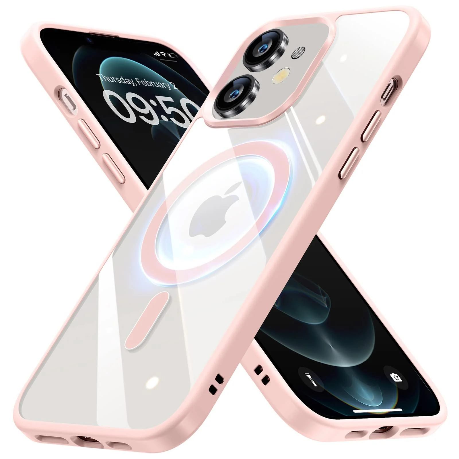 DL3 Mobilak Clear MagSafe-Compatible TPU Case for iPhone 11 (6.1 Inch) - Pink