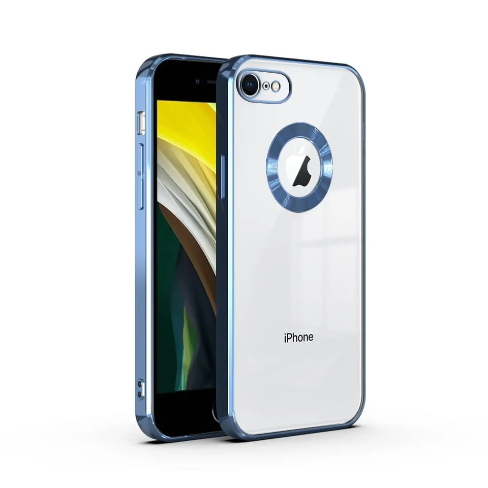 DL3 Mobilak Clear TPU Protective Case for iPhone 6 / iPhone 6S with Camera Protection and Shockproof Design - Sierra Blue
