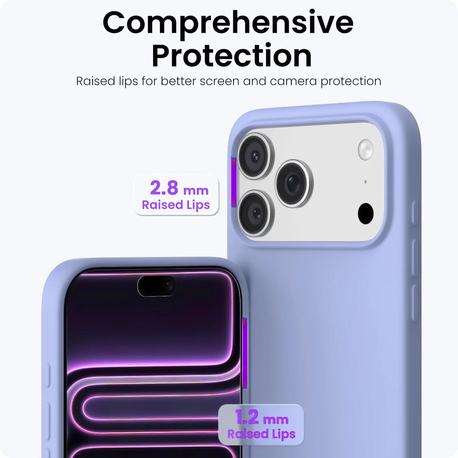 DL3 Mobilak Compatible with iPhone 17 Pro Max 6.9-Inch Case, Premium Liquid Silicone Case, Full Body Protective Cover, Shockproof, Slim Phone Case, Anti-Scratch Soft Microfiber Lining (Baby Blue)
