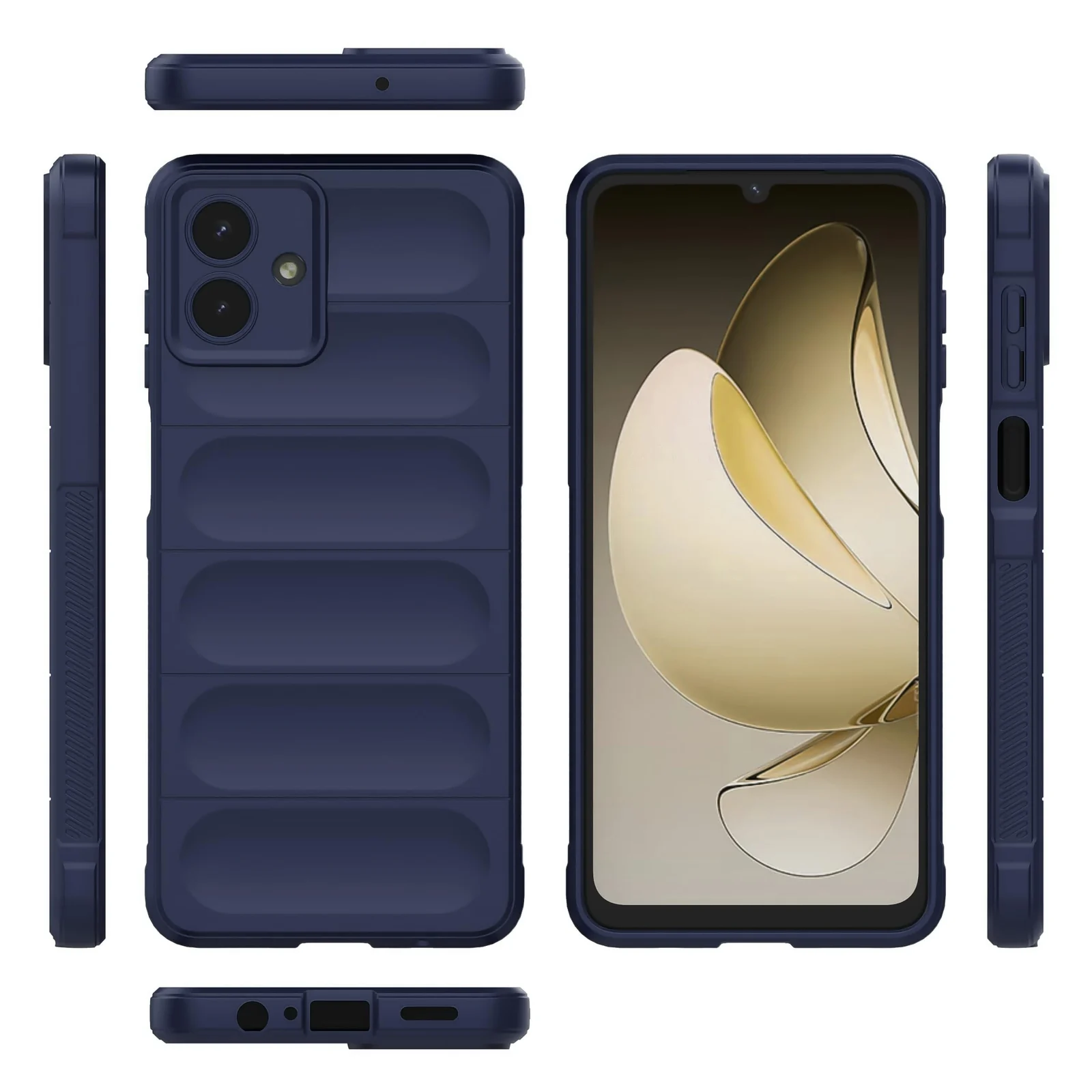 DL3 Mobilak Silicone Case for Samsung Galaxy A07 4G Heavy Duty Protective [Slim Fit] Shockproof Soft Flexible Protective Design Shock-Absorption TPU Cover With Camera Protection - Blue