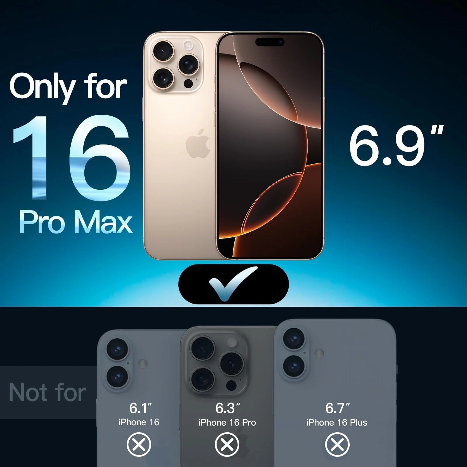 DL3 Mobilak Screen Protector for iPhone 16 Pro Max 6.9-Inch, 9H Hardness Tempered Glass Film [Anti-Scratch] [No Bubbles] Anti-Spy Full Coverage Screen Protector for iPhone 16 Pro Max - Privacy