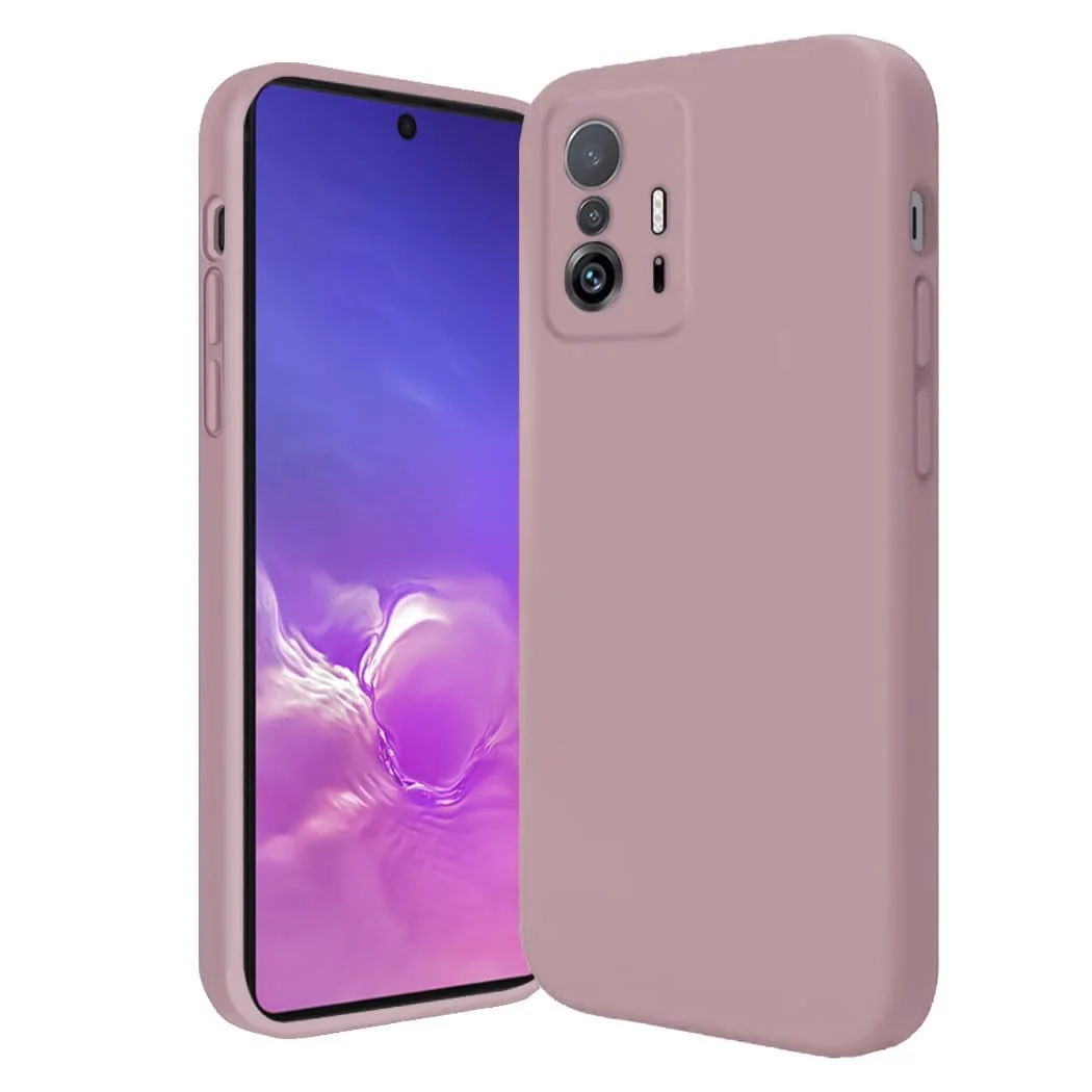 DL3 Mobilak Silicone Protective Case for Xiaomi 11T / Xiaomi 11 T Pro, Shock-absorbing protection, Scratch-resistant surface, Soft microfiber lining - Cashmere
