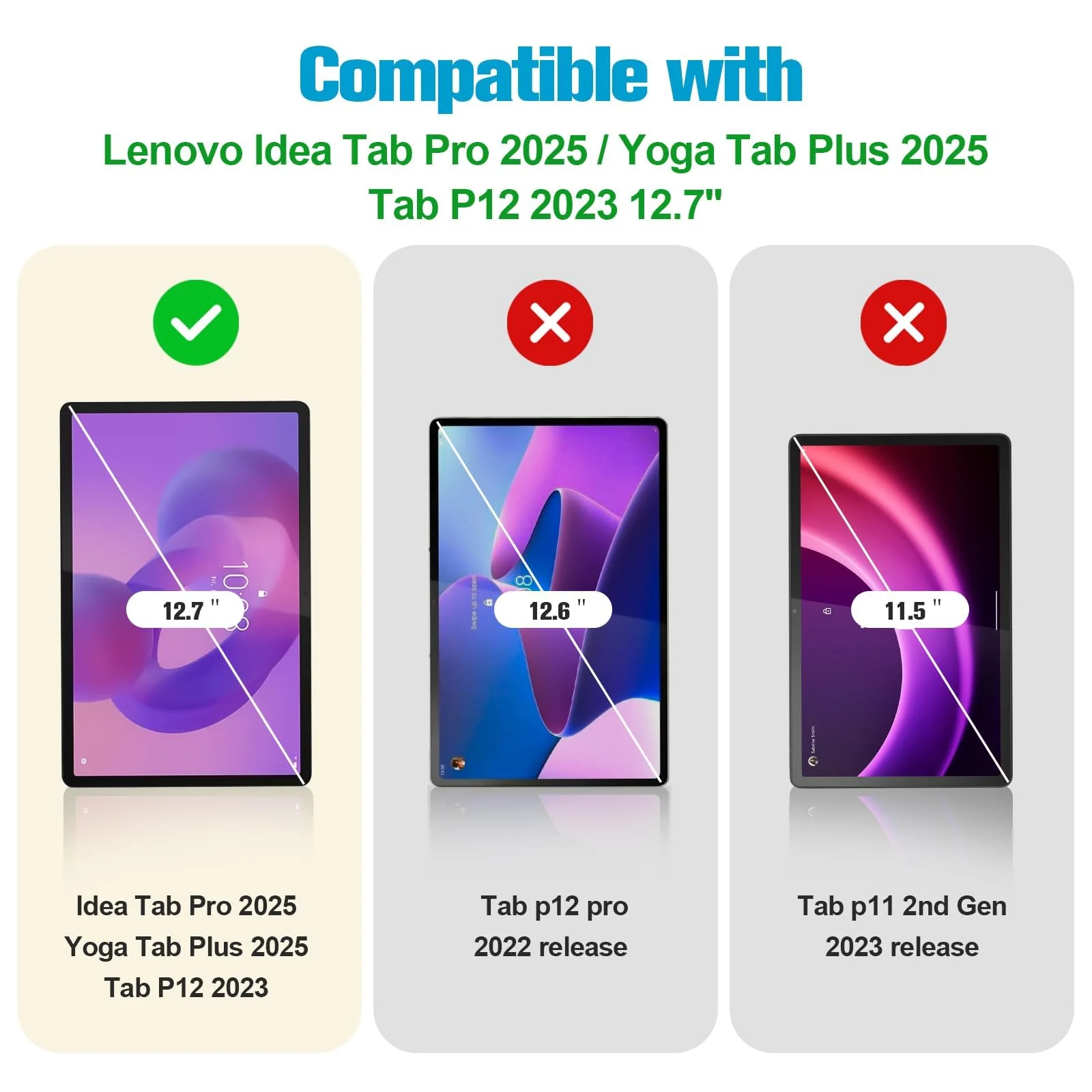 DL3 Mobilak Screen Protector For Lenovo Tab P12 12.7 Inch/Idea Tab Pro/Yoga Tab Plus 2025 (12.7-Inch) Tempered Glass Film [HD Crystal ] [Easy Installation] [Scratch Resistant] [9H Hardness] - Clear