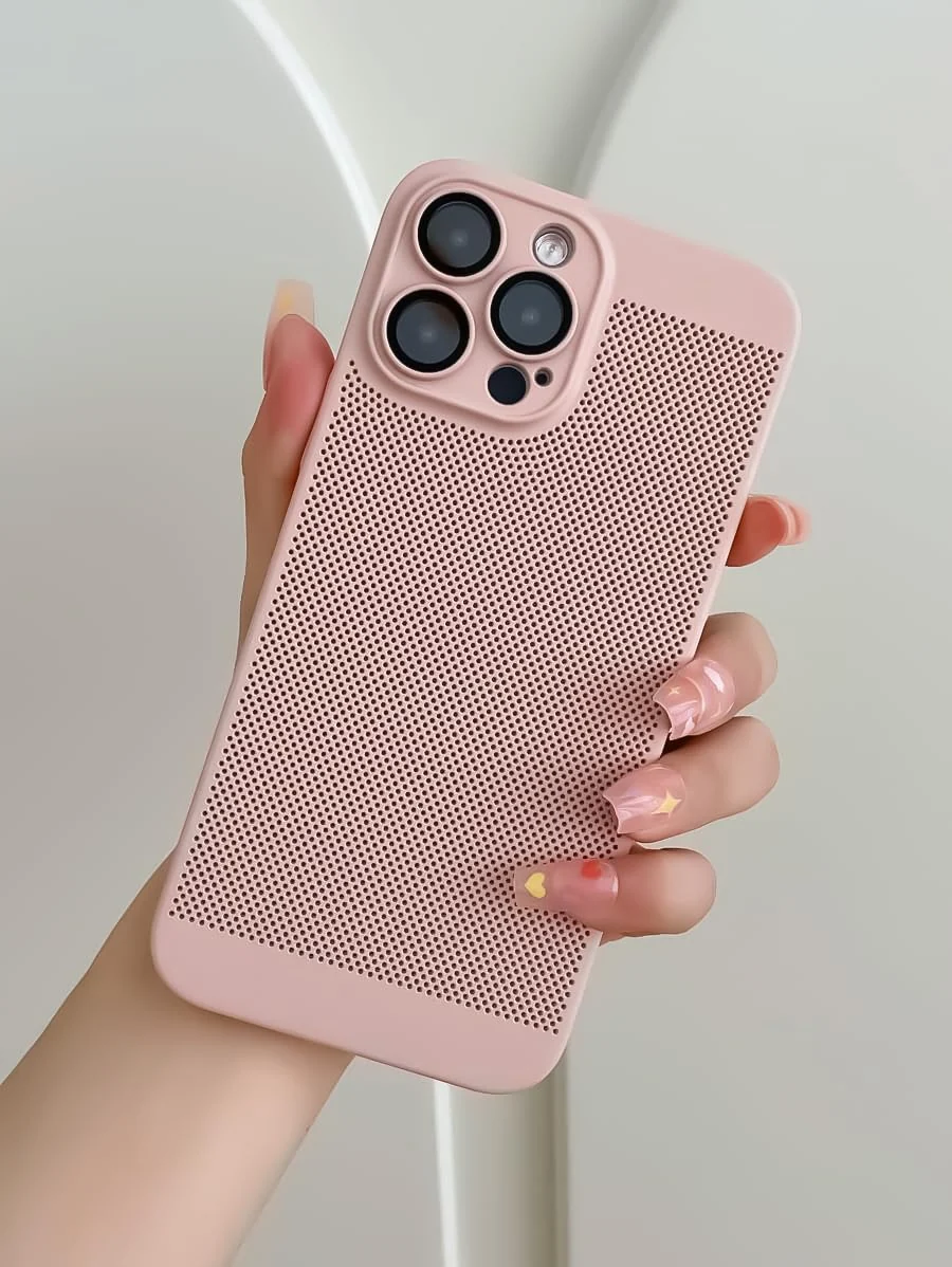 DL3 Mobilak Heat-Dissipation Hard PC Case with Built-In Camera Lens Protector for iPhone 16 Pro Max 6.9-Inch - Pink