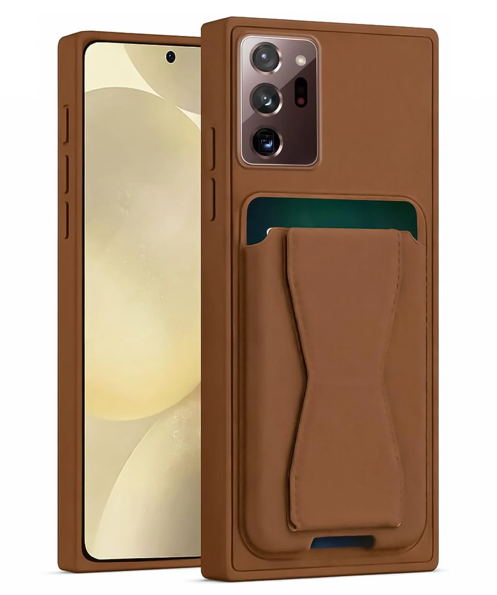 Mobigon Leather Wallet Case Compatible with Samsung Galaxy Note20 Ultra, Leather Back Cover With TPU Frame, Shockproof Protective Phone Case with Card Holder Stand