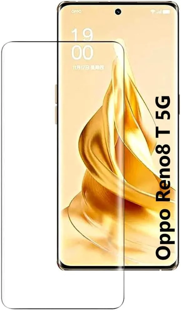 DL3 Mobilak Full Curved 5D Glass Screen Protector Full Glue For OPPO Reno 8T 5G - Black