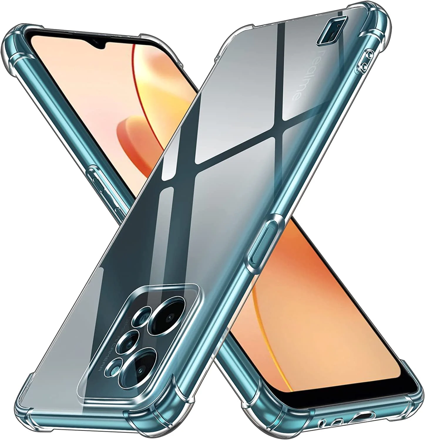 DL3 Mobilak Case Compatible with realme C31, Cover Silicone TPU Gorilla Anti-shock Protector Camera Shockproof Corners - Clear