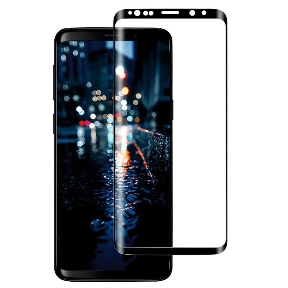 DL3 Mobilak Screen Protector for Samsung Galaxy S9 Plus, Tempered Glass Screen Saver Premium HD Protective, Scratch Resistant, NO-Bubble, 9H Hardness, Full Coverage Film - Clear