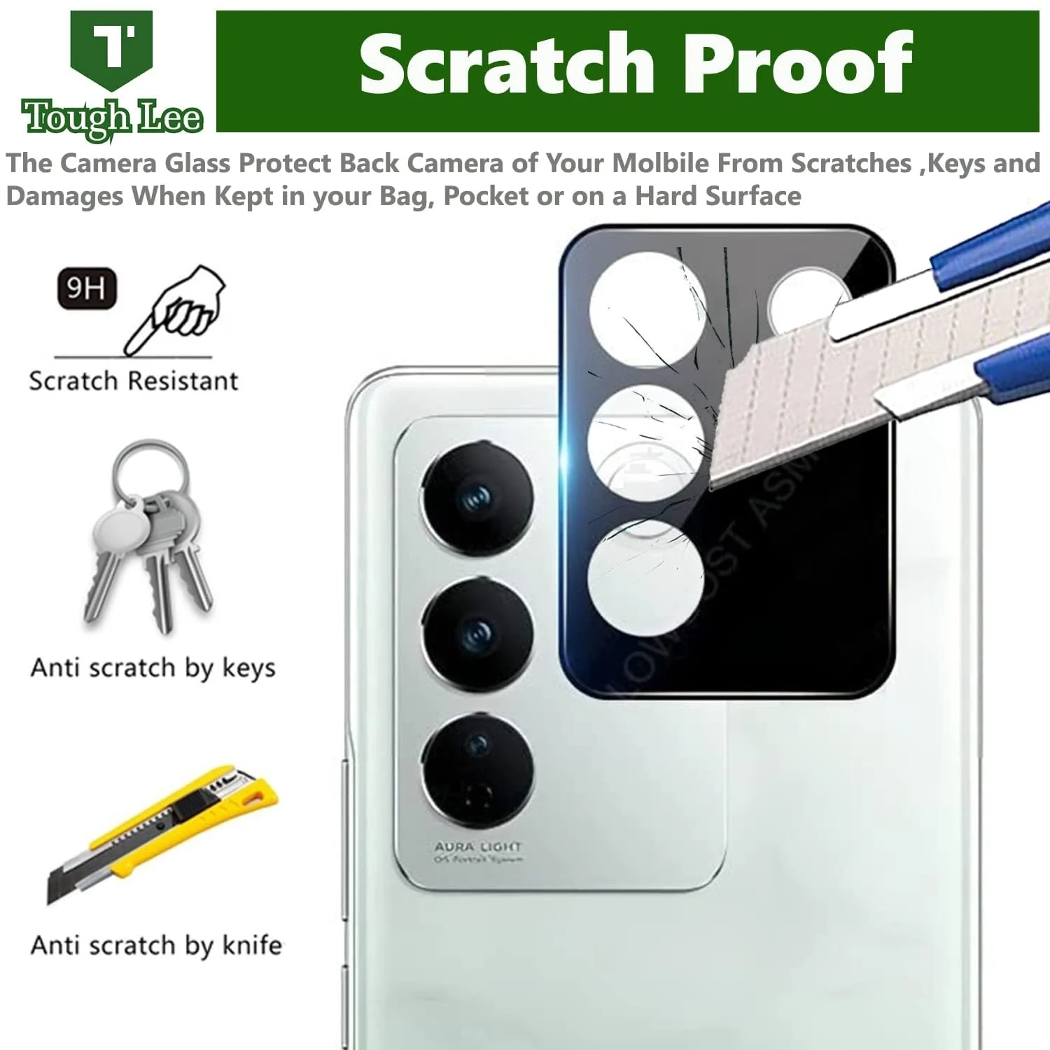 DL3 Mobilak vivo V27 5G/vivo V27 Pro 5G/S16 Pro 5G/S16 5G Camera Protector Tempered Glass Screen Protector HD [Full Coverage][Anti-Scratch] Drop Protection Ultra Clear/Thin Lens Protector Case - Black