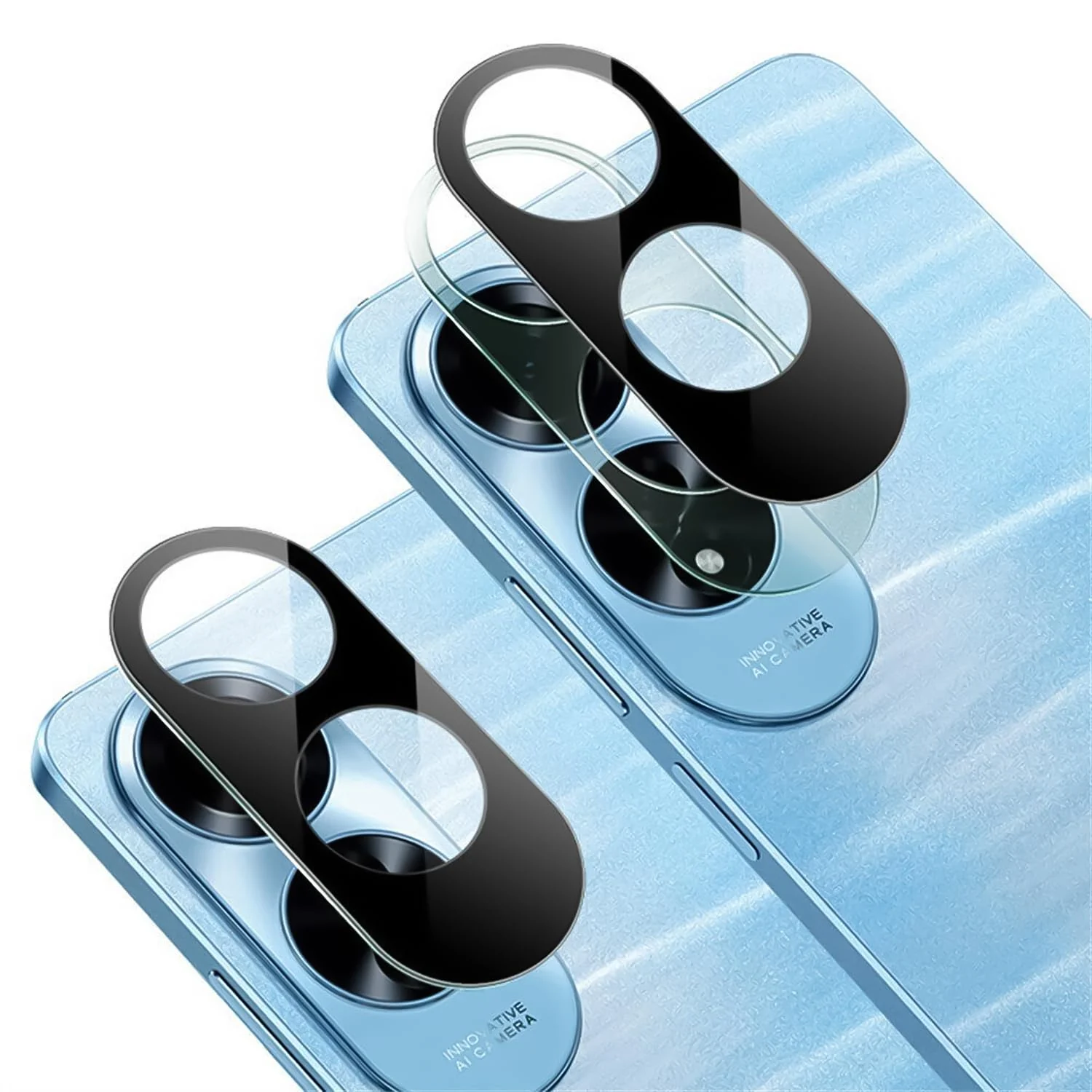 DL3 Mobilak OPPO A60 Camera Lens Protector Tempered Glass Screen Protector HD [Full Coverage][Anti-Scratch] Drop Protection Ultra Clear/Thin Lens Protector Case - Black