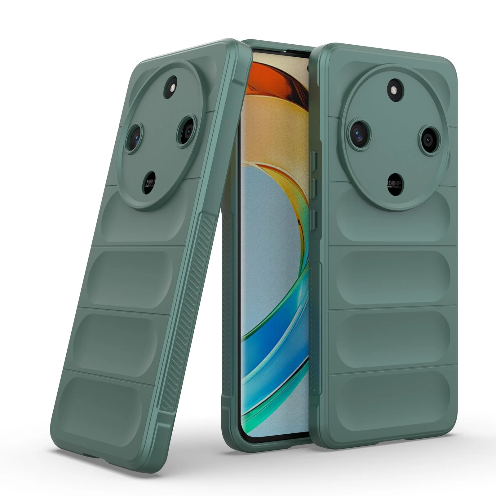 DL3 Mobilak Soft Silicone Protective Case for Honor X9b / Honor Magic 6 Lite 5G / Honor X50 with Camera Protection and Shockproof Design - Green