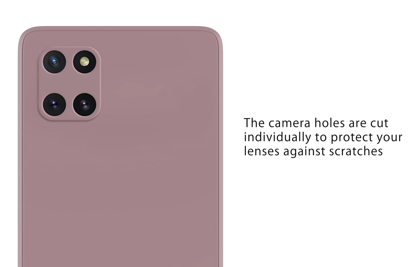 DL3 Mobilak Liquid Silicone Protective Case for Samsung Galaxy Note 10 Lite with Microfiber Lining and Shockproof Design - Cashmere