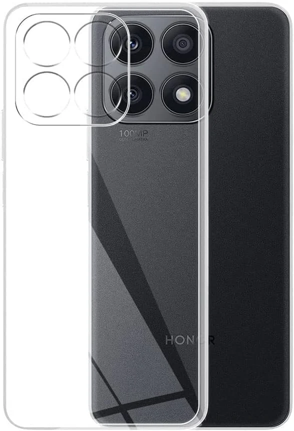 DL3 Mobilak Case Compatible with Honor X8A Case Crystal Soft TPU Gel Case Flexible Silicone Anti-Scratch Camera Protection TPU Cover - Clear