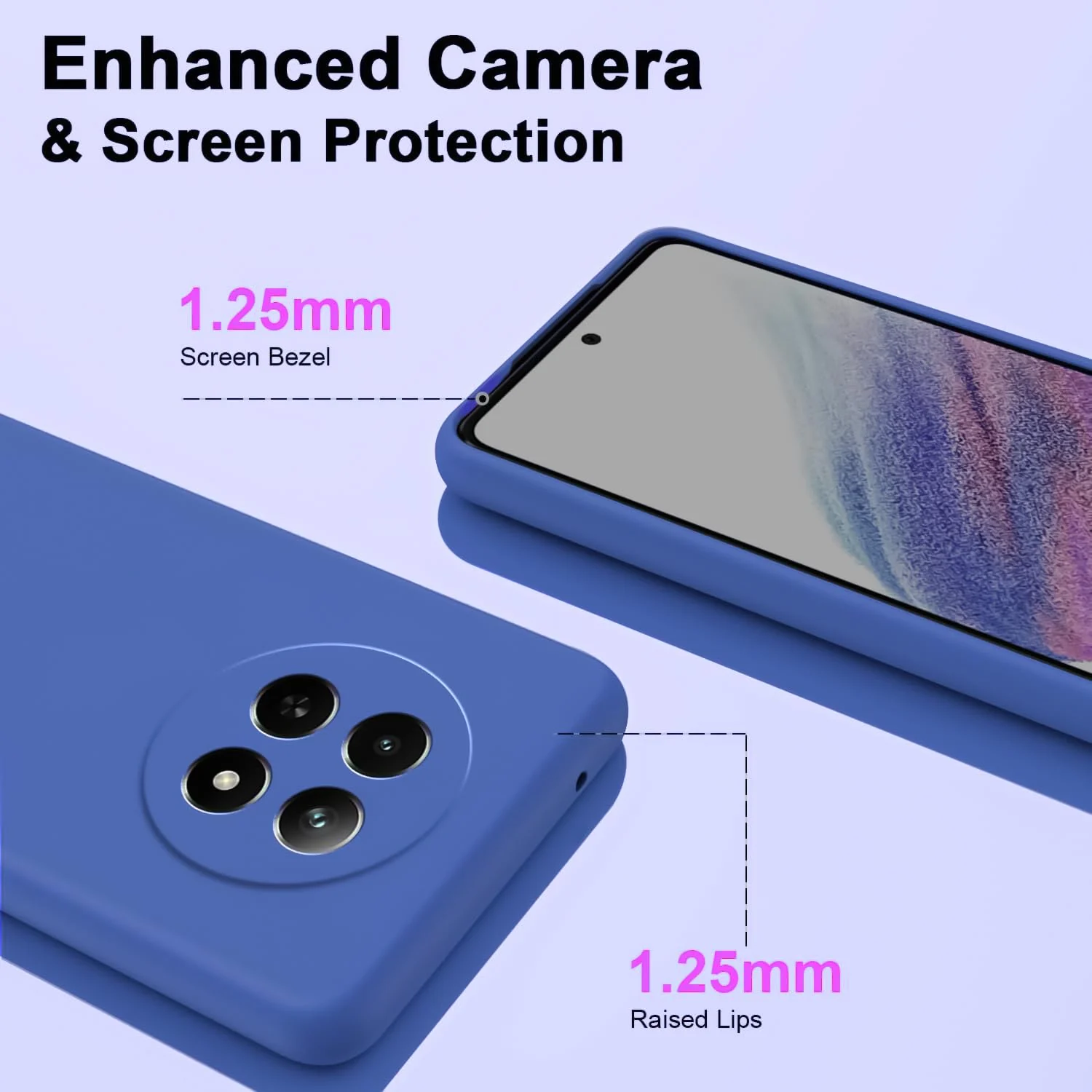 DL3 Mobilak Liquid Silicone Protective Case for realme 13 5G, realme 12 5G, realme 12X 5G with Microfiber Lining and Shockproof Design - Light Blue