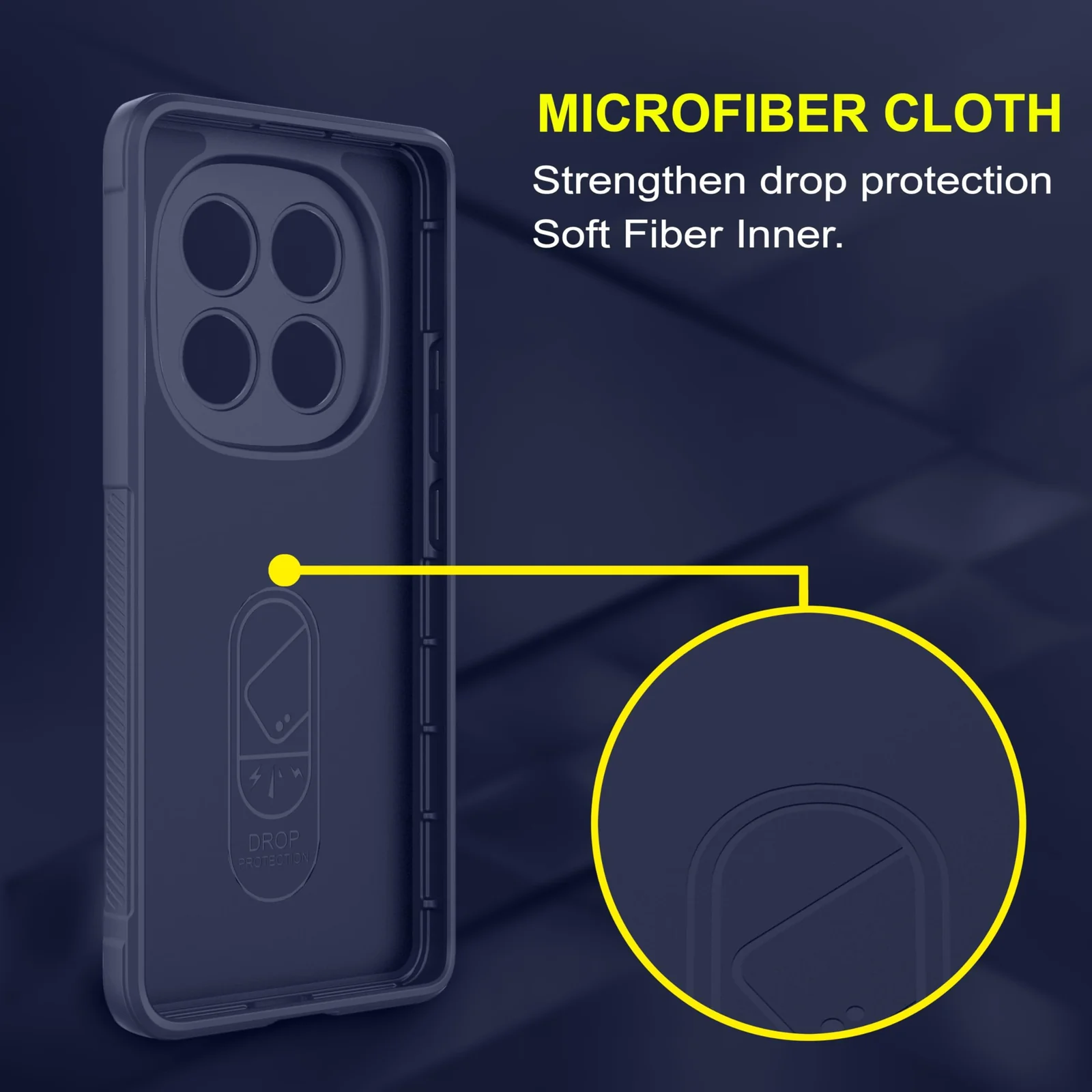 DL3 Mobilak Flexible Silicone and TPU Protective Case with Camera Protection for Xiaomi Redmi Note 14 Pro 4G - Blue