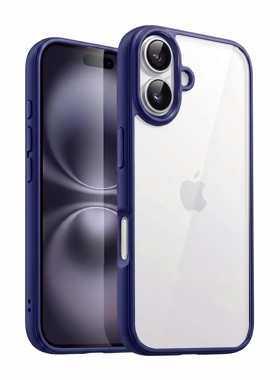 DL3 Mobilak Case For iPhone 17 6.3-Inch, Crystal Clear Case [Not Yellowing] [Military Grade Drop Protection] Shockproof Protective Transparent Protective Slim Cover - Navy Blue