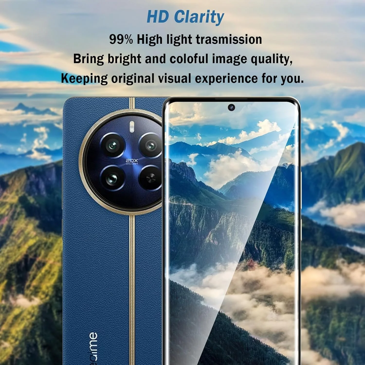 DL3 Mobilak 5D Full Glass Screen Protector For realme 12 Pro Plus/realme 12 Pro+ Frame Protector - Black